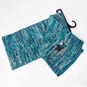 San‎ Jose Sharks NHL NEW Forever Collectibles Teal Knit Scarf Embroidered Logo